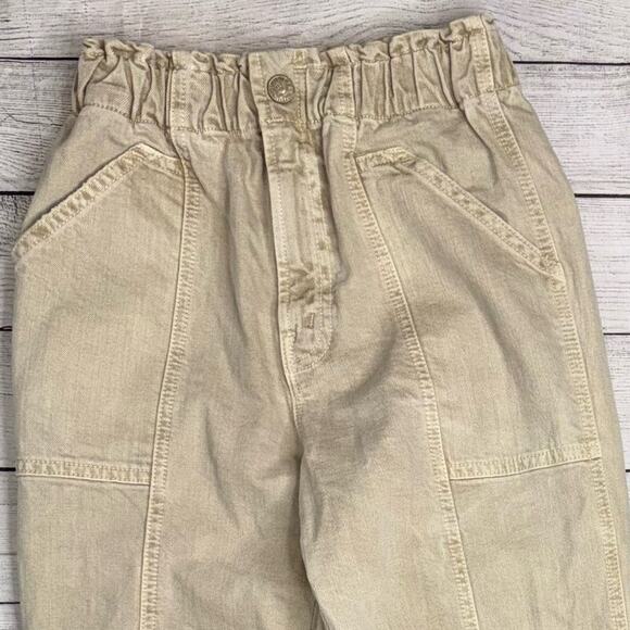 MOTHER The Springy Ankle Jeans in Sand Beige Straight Leg with Stretch Size 24 - Picture 5 of 10